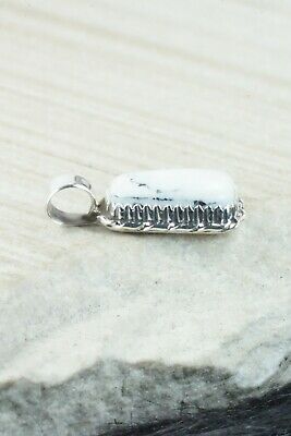 White Buffalo & Sterling Silver Pendant - Alvin Joe