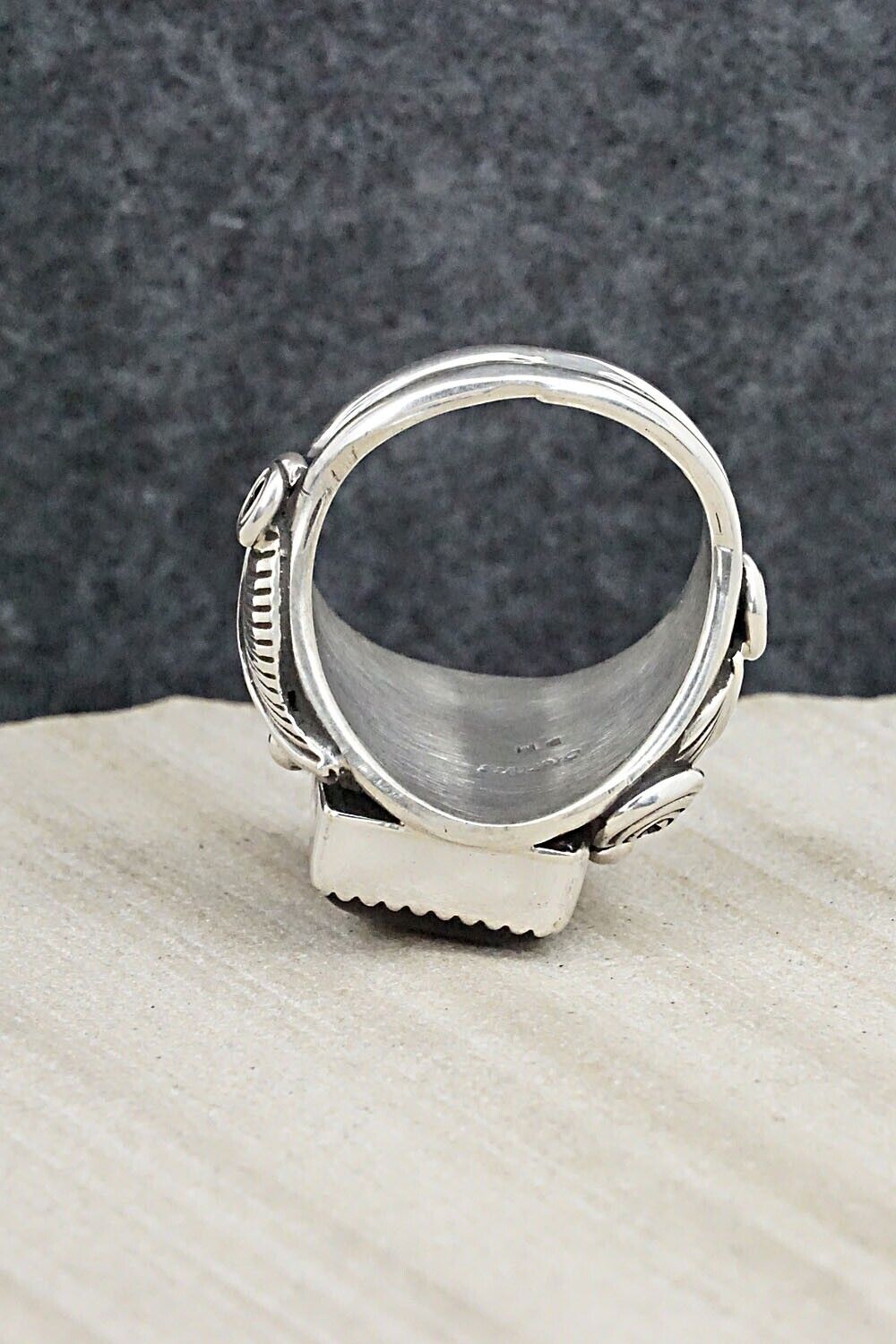 Onyx & Sterling Silver Ring - Darrell Morgan - Size 10