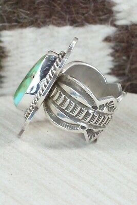 Turquoise and Sterling Silver Ring - Leonard Maloney - Size 7.25