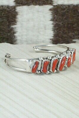 Coral and Sterling Silver Bracelet - Pricilla Reeder
