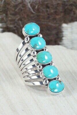Turquoise & Sterling Silver Ring - Thomas Yazzie - Size 9