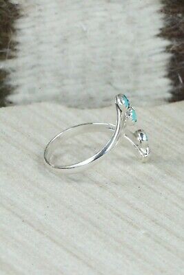 Turquoise & Sterling Silver Ring - Etta Belin - Size 9.5