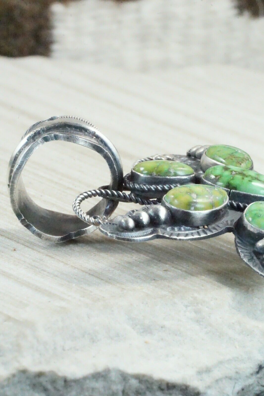 Turquoise & Sterling Silver Pendant - Shawn Cayatineto