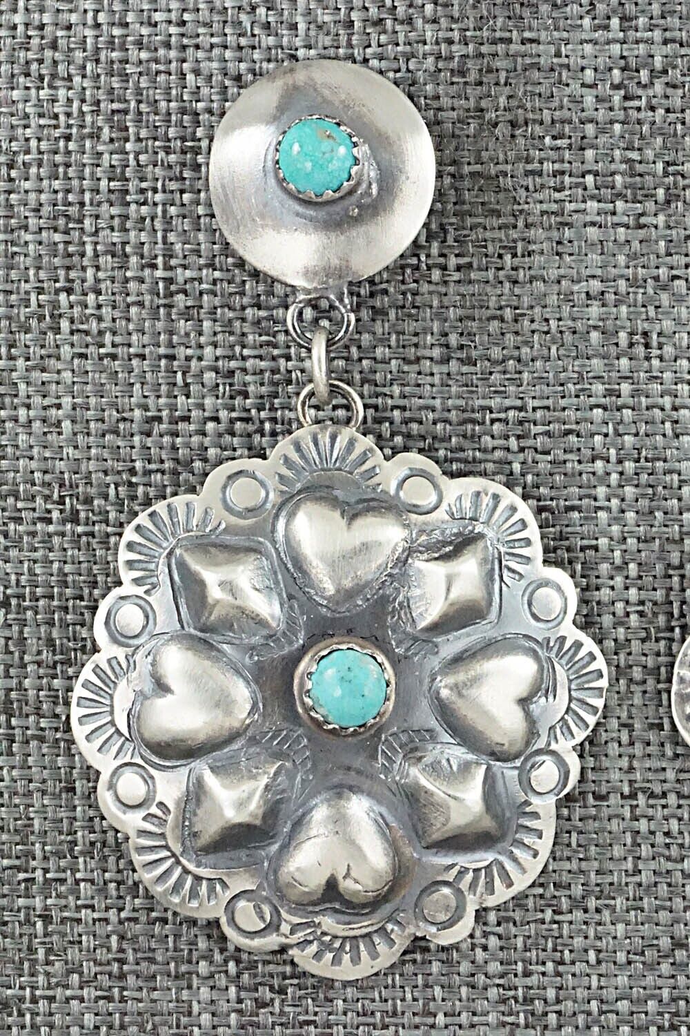 Turquoise & Sterling Silver Earrings - Gabrielle Yazzie