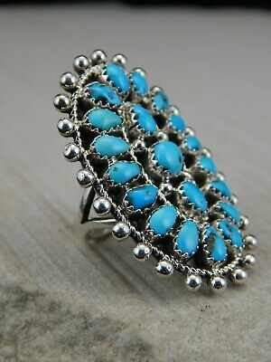 Navajo Sterling Silver & Turquoise Ring - Eunise Wilson - Size 6.75 - High Lonesome Trading