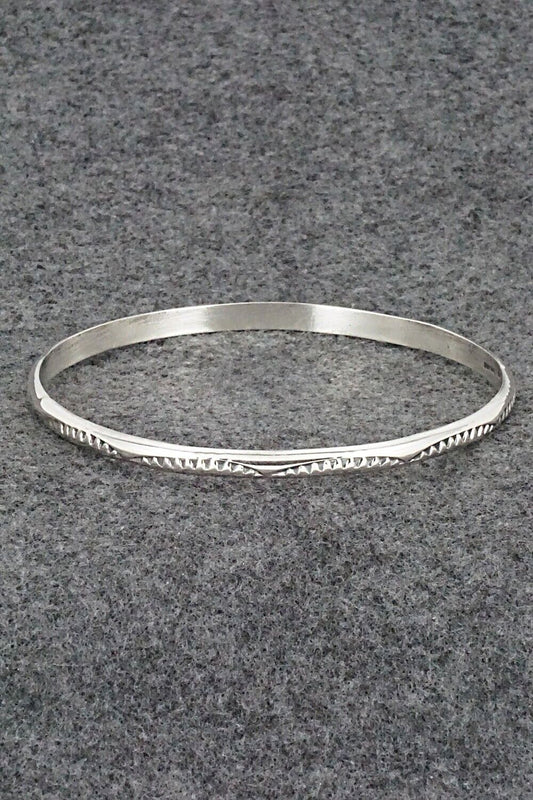 Sterling Silver Bangle Bracelet - Elaine Tahe