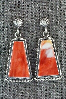 Spiny Oyster & Sterling Silver Earrings - Annie Spencer