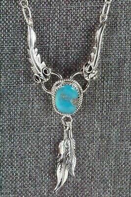 Turquoise & Sterling Silver Necklace - Lee Shorty