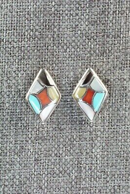 Multi Stone & Sterling Silver Earrings - Orena Leekya
