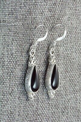 Onyx & Sterling Silver Earrings - Annie Spencer