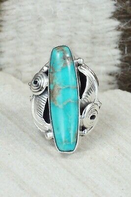 Turquoise & Sterling Silver Ring - Darrell Morgan - Size 5.5