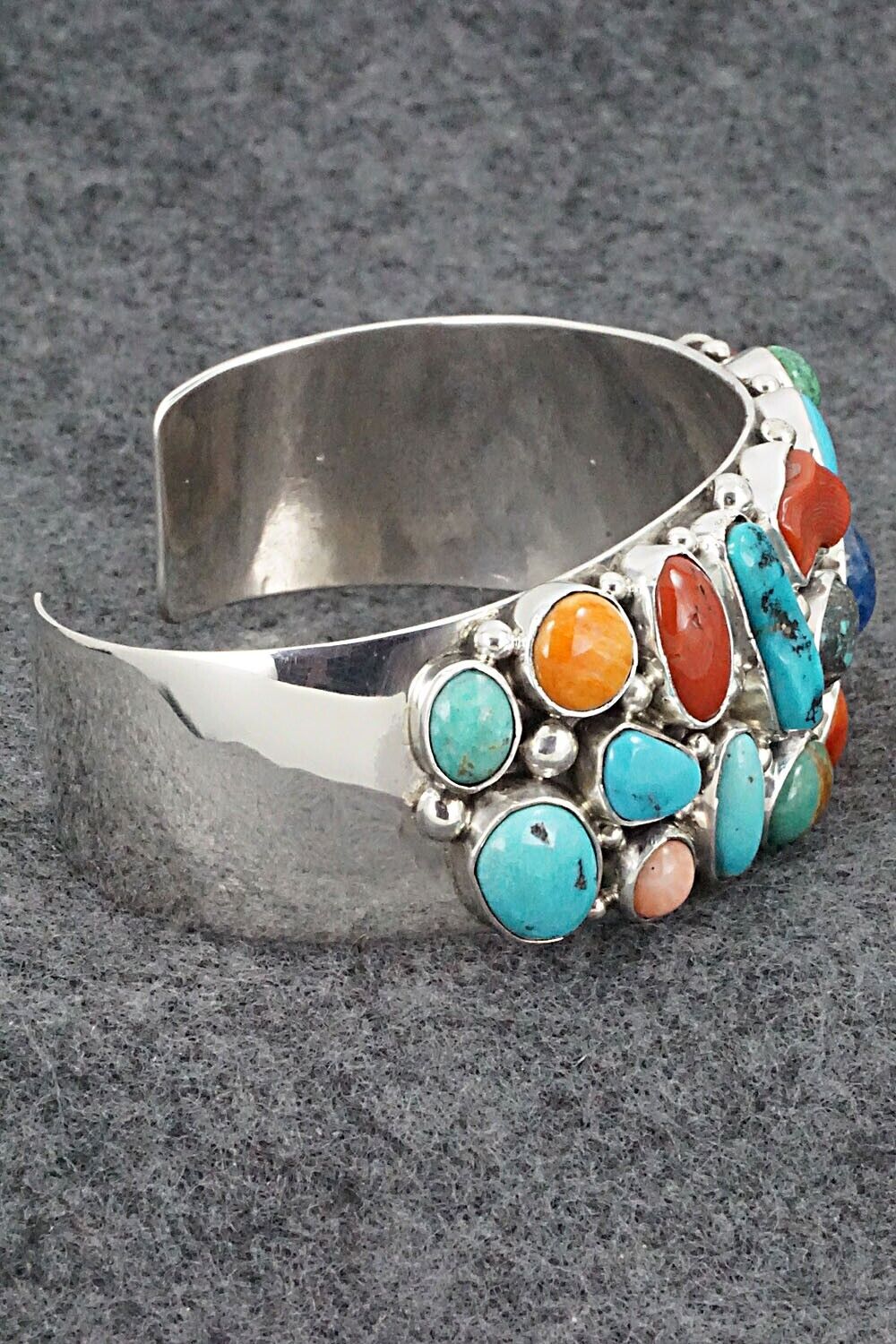 Multi Stone & Sterling Silver Bracelet - Victor Thompson