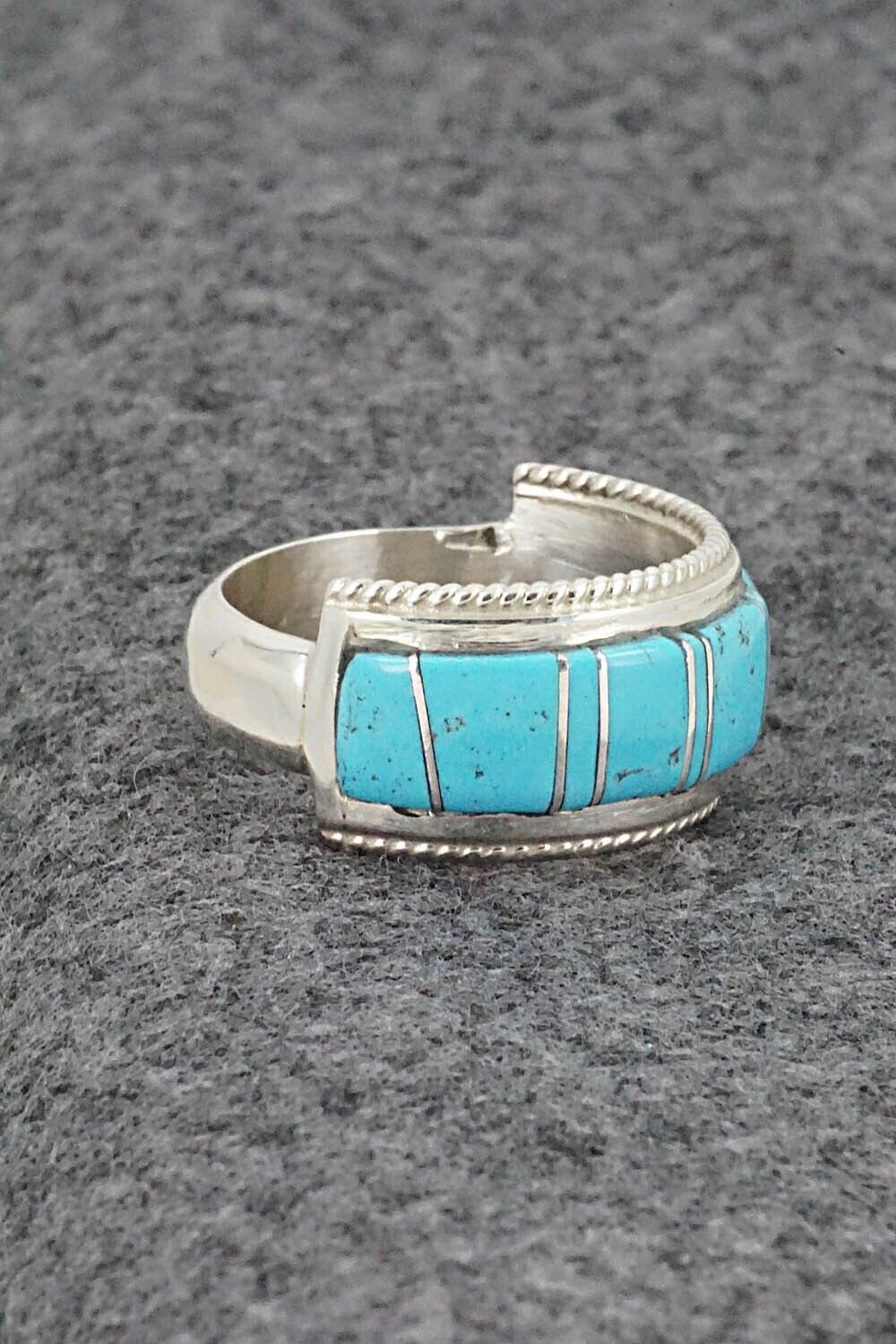 Turquoise & Sterling Silver Ring - Deirdre Luna Panteah - Size 10.5