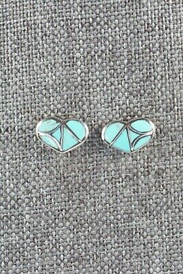 Turquoise & Sterling Silver Earrings - Thurza Leekya