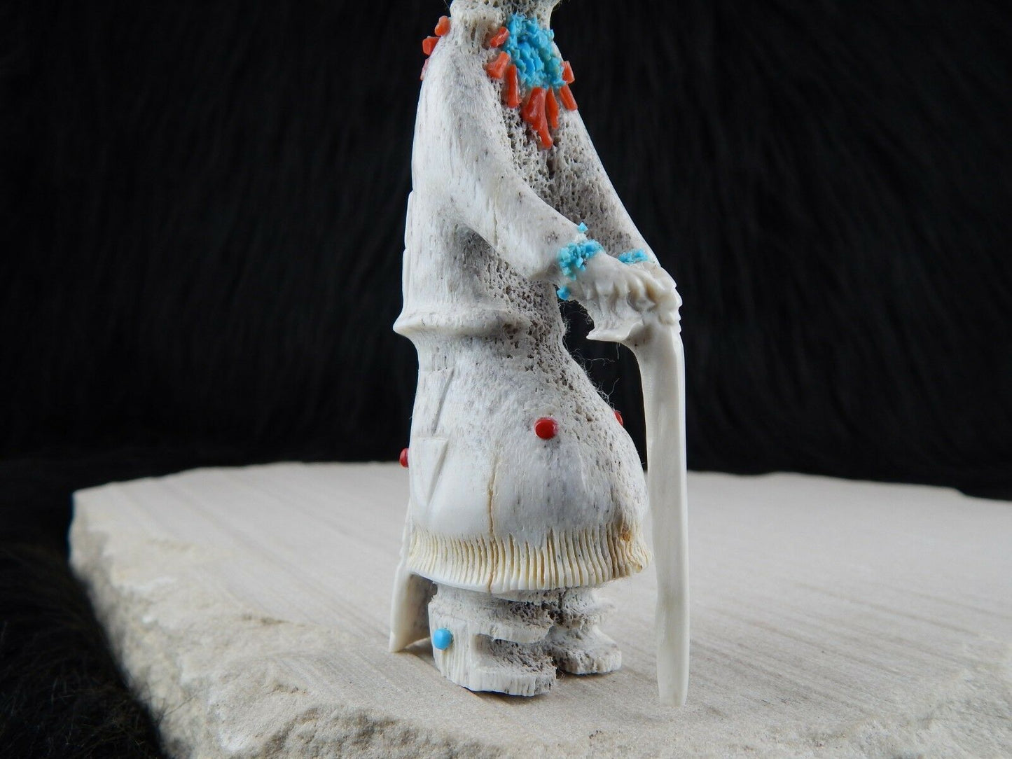 Dancer Zuni Fetish Carving - Marlon Lowsayatee - High Lonesome Trading