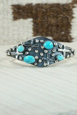Navajo Turquoise and Sterling Silver Bracelet - Gregg Yazzie