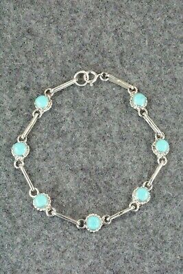 Turquoise & Sterling Silver Link Bracelet - Gina Dosedo
