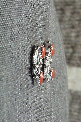 Coral & Sterling Silver Earrings - Sharon McCarthy