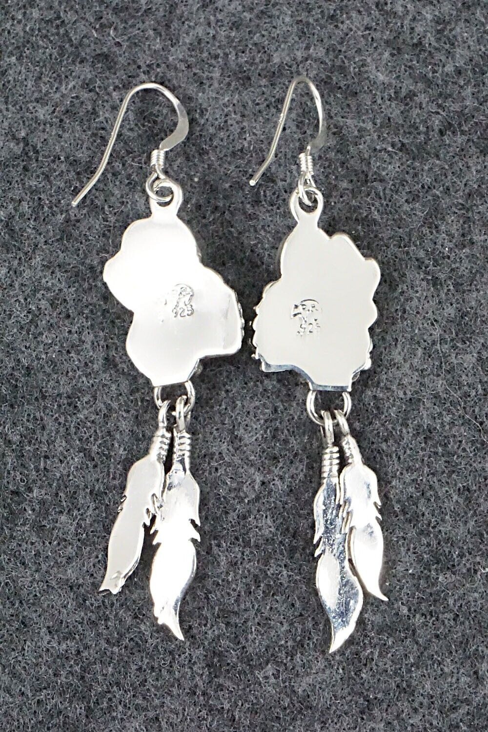 Turquoise & Sterling Silver Earrings - Lee Shorty
