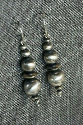 Navajo Sterling Silver Earrings - Jan Mariano - High Lonesome Trading
