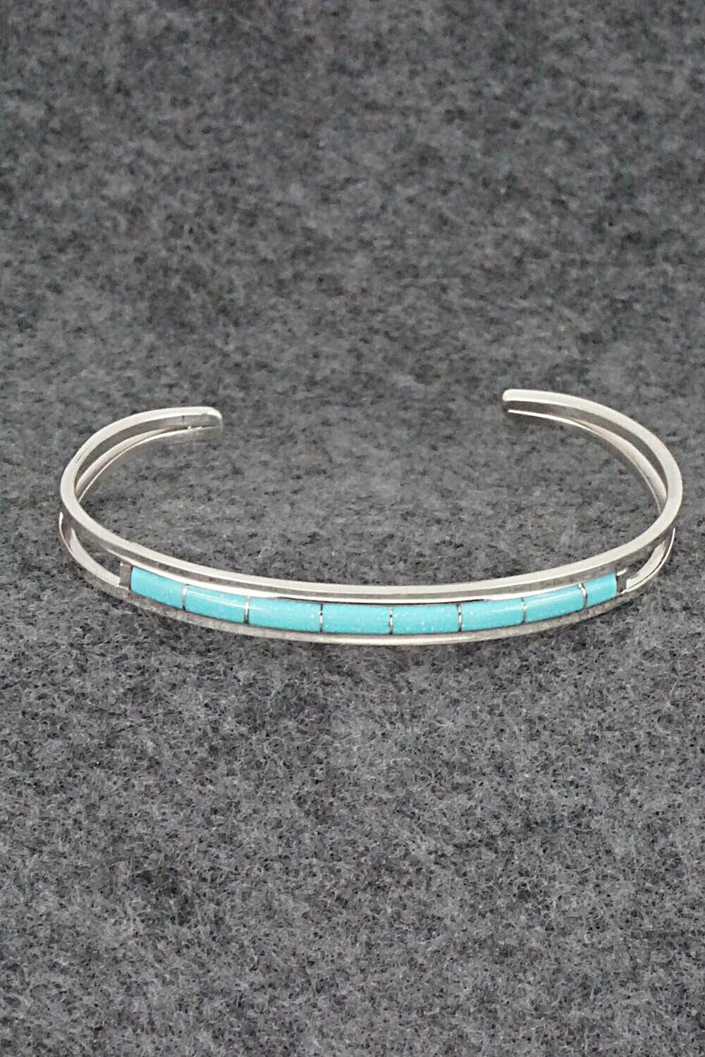 Turquoise & Sterling Silver Inlay Bracelet - Anson Wallace