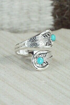 Turquoise & Sterling Silver Ring - Genevieve Francisco - Size 7.25