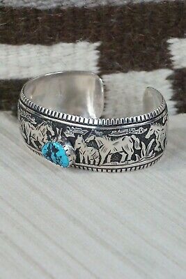 Navajo Turquoise & Sterling Silver Bracelet - Richard Singer