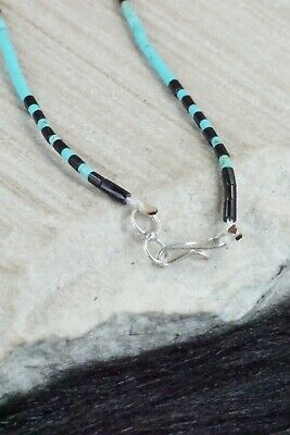 Turquoise, Shell, Coral & Sterling Silver Necklace - Esquipula Tenorio