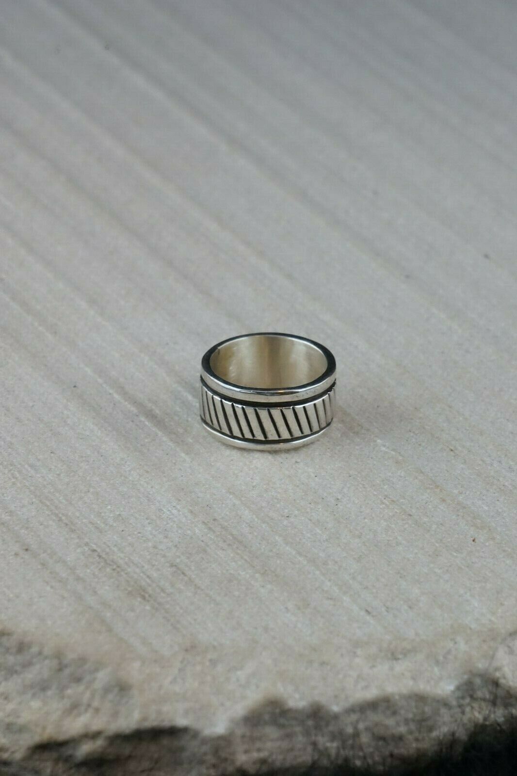Navajo Sterling Silver Ring - Bruce Morgan - Native American - Size 5.75 - High Lonesome Trading