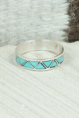 Turquoise & Sterling Silver Ring - Tina Gasper - Size 12