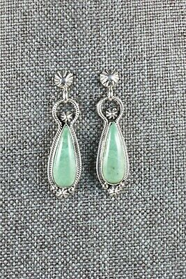 Navajo Turquoise and Sterling Silver Earrings - Verley Betone