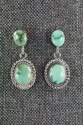Navajo Turquoise and Sterling Silver Earrings - Verley Betone