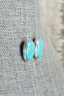 Turquoise & Sterling Silver Earrings - Laurie Kallestewa