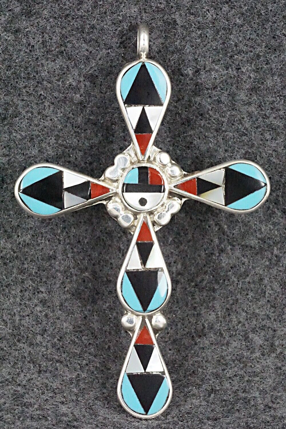 Multi Stone & Sterling Silver Pendant - Florency Lucio