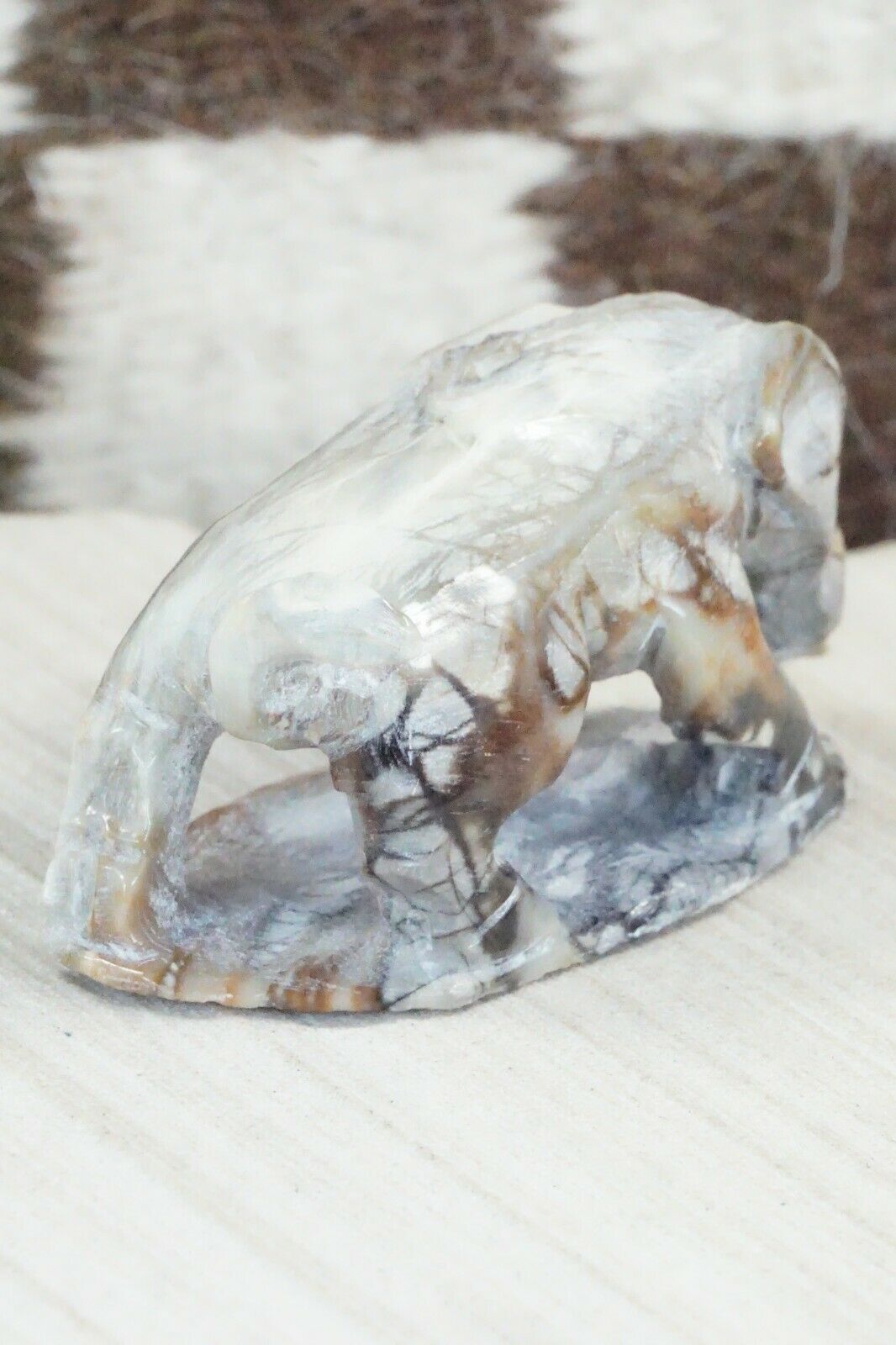 Boar Zuni Fetish Carving - Derrick Kaamasee