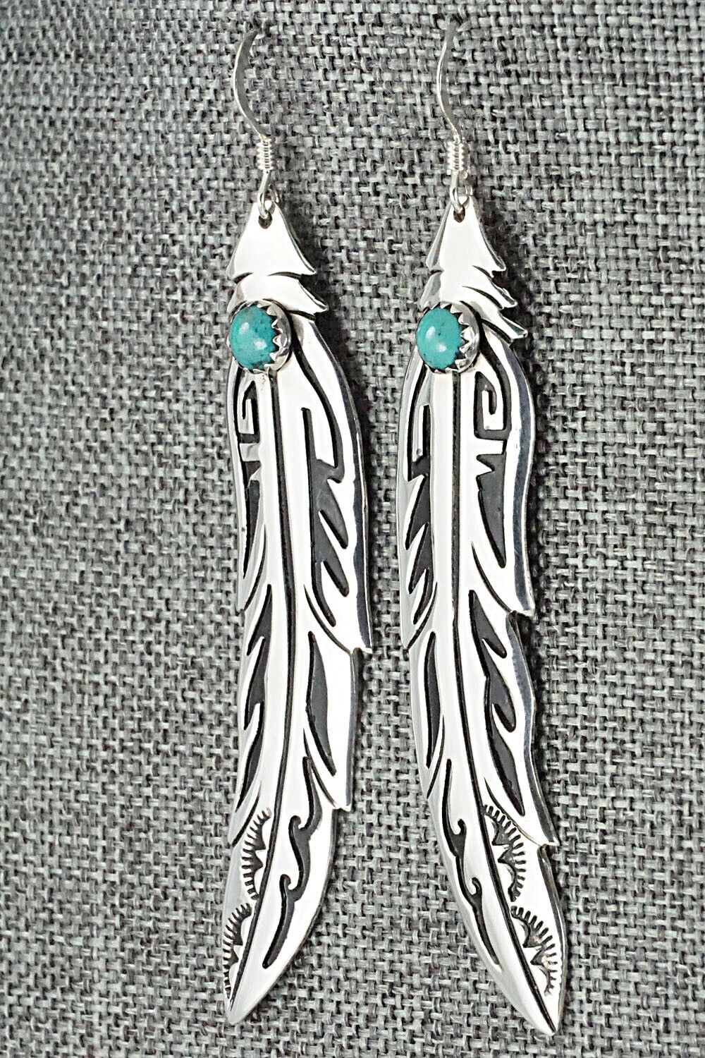 Turquoise & Sterling Silver Earrings - Rosita Singer