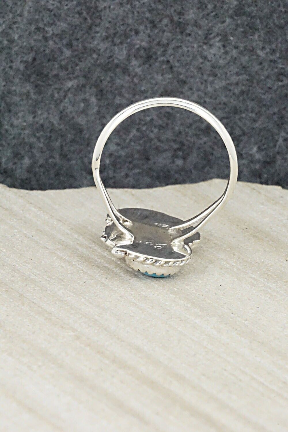 Turquoise & Sterling Silver Ring - William Begay - Size 8.5