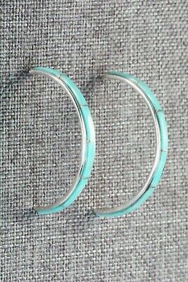 Turquoise & Sterling Silver Earrings - Jamie Johnson - High Lonesome Trading
