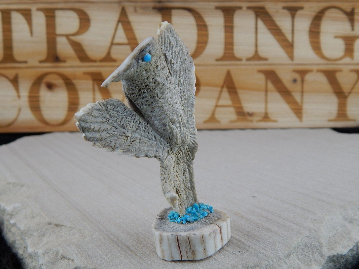 Humming Bird Zuni Fetish Carving - Faron Lowsayatee - High Lonesome Trading