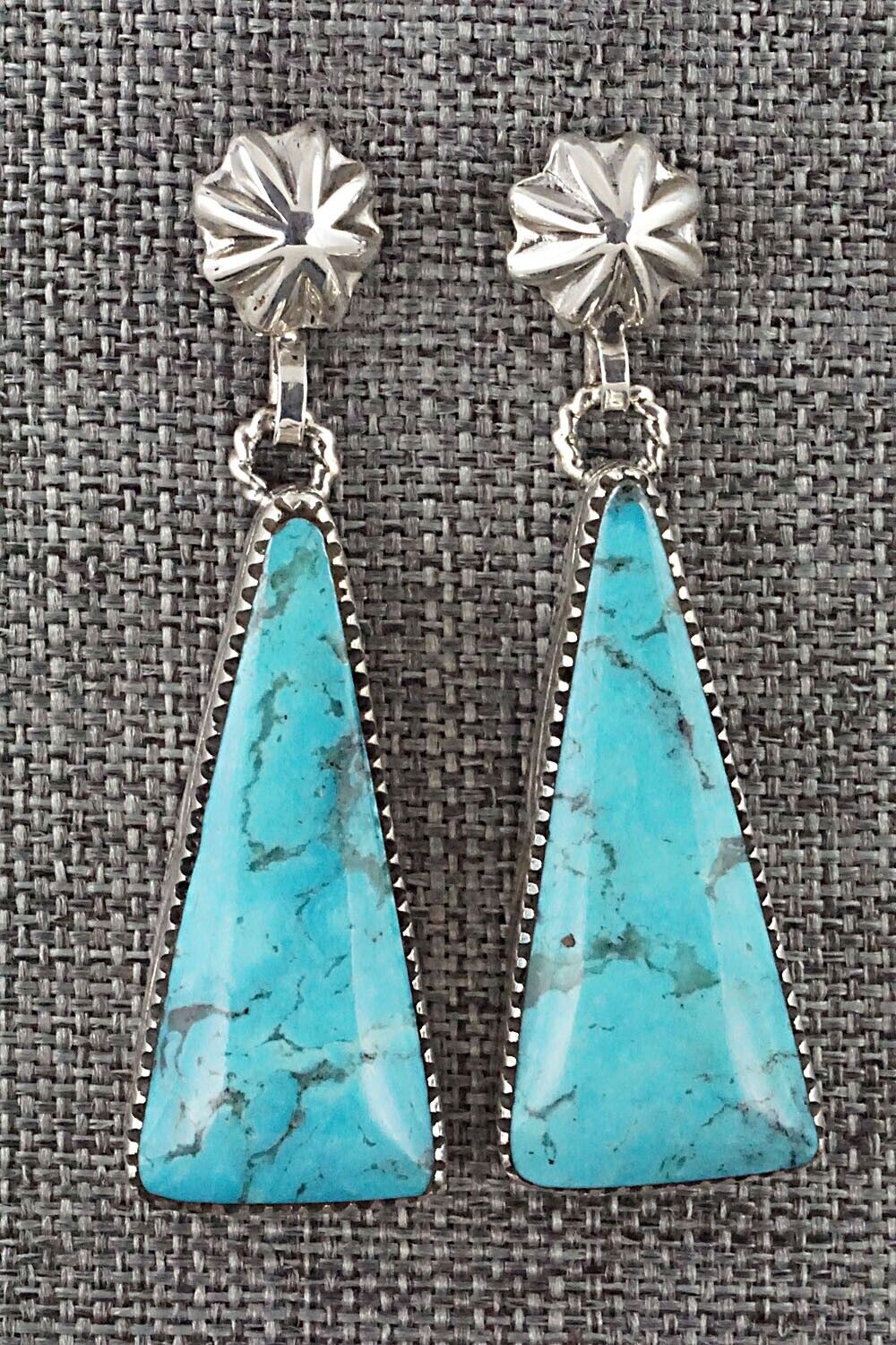 Turquoise & Sterling Silver Earrings - Gregg Yazzie