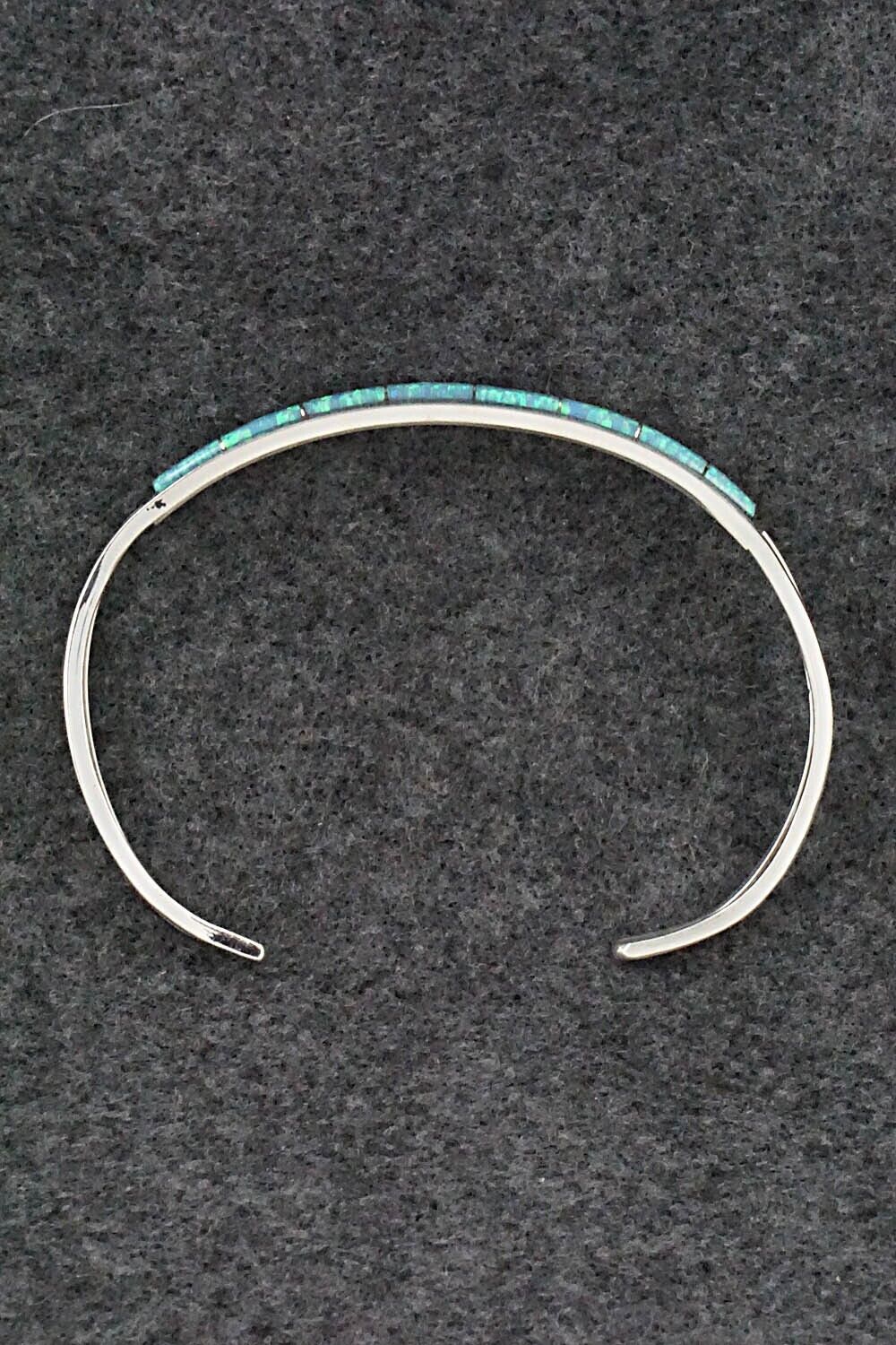 Opalite & Sterling Silver Inlay Bracelet - Anson Wallace