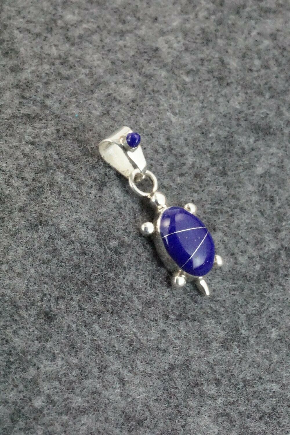 Lapis & Sterling Silver Inlay Pendant - Bryan Sandoval