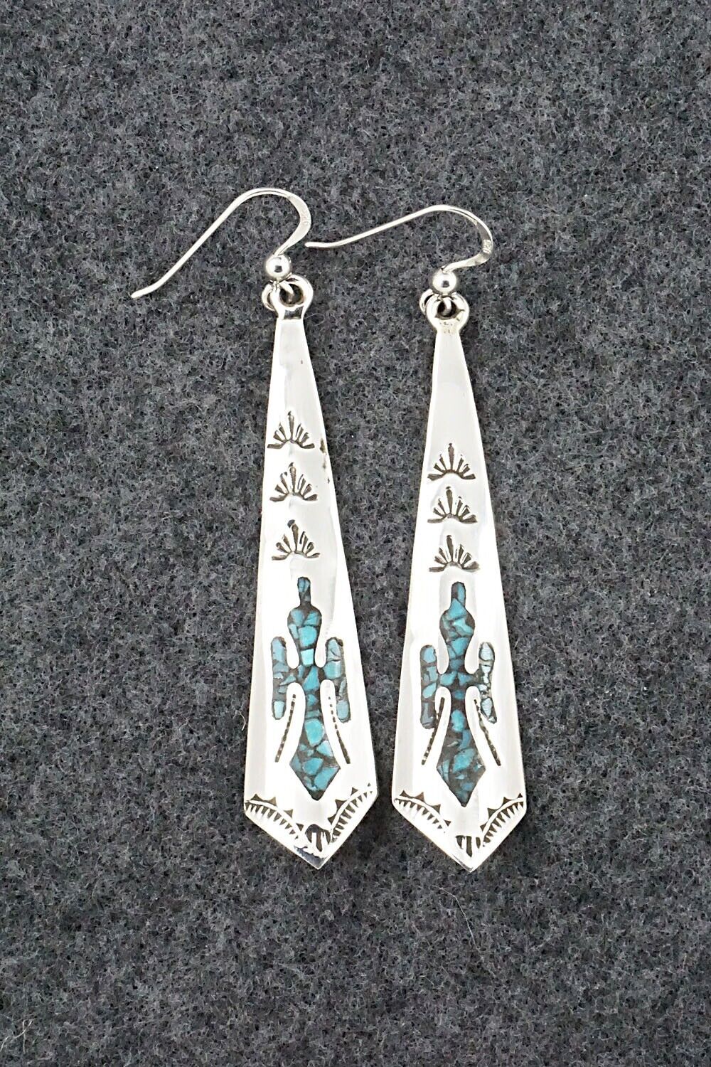 Turquoise & Sterling Silver Earrings - Jolene Yazzie