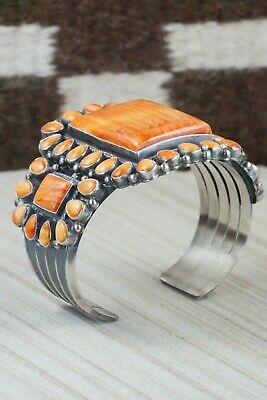 Spiny Oyster & Sterling Silver Bracelet - Anthony Skeets