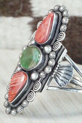 Royston Turquoise, Spiny Oyster & Sterling Silver Bracelet - Jess Martinez