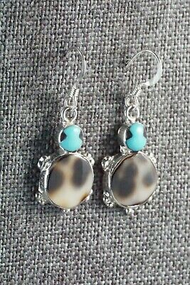 Turquoise, Shell & Sterling Silver Earrings - Kathryn Qualo