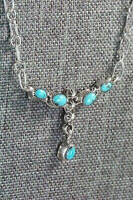 Turquoise & Sterling Silver Necklace - Loretta Smith