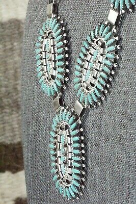 Turquoise & Sterling Silver Necklace and Earrings - Nathaniel Nez