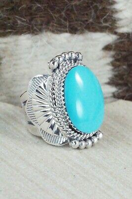 Turquoise & Sterling Silver Ring - Mike Smith - Size 5.5 - High Lonesome Trading