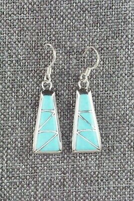 Turquoise & Sterling Silver Earrings - Stewart Tucson - High Lonesome Trading